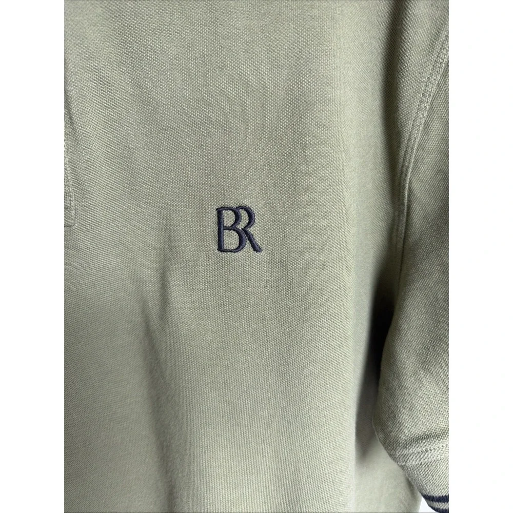 Banana Republic Polo Mens Large VTG Cotton Olive Green Short Sleeve Shirt‎ Polo